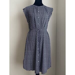 Loft Sleeveless Navy Dress in Size S